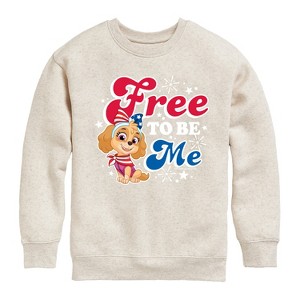 Boys' - Paw Patrol - Americana Graphic Long Sleeve Fleece Sweatshirt - 1 of 4