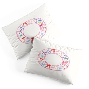 Deny Designs Standard April Lane Art Fancy Bow Monogram O Microfiber Printed Pillow Sham - 1 of 3