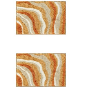 Unique Bargains Abstract Soft Non-Slip Thickening Bathroom Rugs Set - 1 of 4