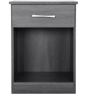 Passion Furniture Lindsey 1-Drawer Gray Nightstand (24 in. H x 18 in. W x 16 in. D) - 1 of 4
