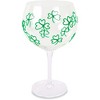 Pavilion Gift Company - Green Shamrocks - 24 oz Hand Decorated Glass - Drinkware - 4 of 4