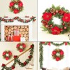 coucheta Christmas Wreath with Lights, Xmas Garlands Decoration with Battery Operated Lights with Timer, Window Indoor Holiday Decor - 4 of 4