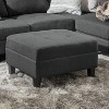 PAGED 28.25" Upholstered Ottoman, Modern Coffee Table with Wooden Legs and Foam Filling, Entryway Shoe Bench for Living Room, Bedroom - 2 of 4