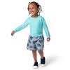 Gerber Baby and Toddler Long Sleeve Solid Swim Rashguard - Aqua - 12 Months - 4 of 4