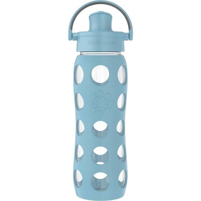 Joyjolt Glass Water Bottle With Carry Strap & Non Slip Silicone Sleeve - 20  Oz - Turquoise : Target