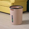 LunaLulinlk Pink kitchen trash can extra large trash can plastic round trash can - 3 of 4