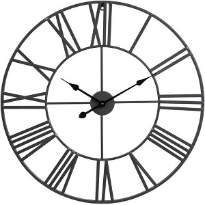 Dahlia Studios River Parks 30" Wide Zia Open Metal Round Wall Clock - 1 of 4