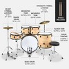 Best Choice Products 5-Piece Beginner Drum Set w/ Snare, Bass, Toms, Cymbal, Hi-Hat, Sticks, Chair, Drum Pedal - 2 of 4