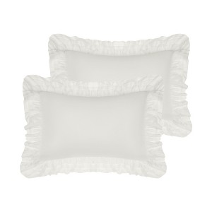 Unique Bargains Bedding Triple Ruffle Envelope Closure Pillowcases 20" x 30" 2 Pcs - 1 of 4