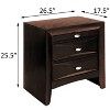 NicBex 26.5"Wide Nightstand with 2 Drawers Modern Side Table with Pull-Out Top Tray for Bedroom,Living Room - 3 of 4