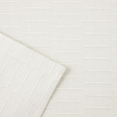 Natural Honeycomb Cotton-Polyester Reversible Table Runner