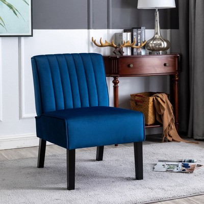 NicBex Mid-Century Modern Accent Chair with Minimalist Design Elegant Velvet Upholstery Living Room Chair Comfy Chair Lounge Chair for Bedroom