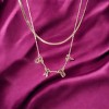 Slickblue Women's Pendant Necklace, Gold "Baby" Letter Charm on Double Snake Chain, Chic Style, 15-16" - 2 of 2