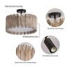 Parrot Uncle 15.5" Farmhouse Black Wood Semi-Flush Mount Ceiling Light - 4 of 4
