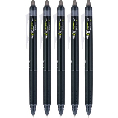 Pilot 5pk FriXion Synergy Clicker Erasable Gel Pens Extra Fine Point 0.5mm Black Ink_2