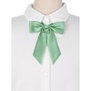 Elerevyo Women's Pre-Tied Solid Color Western Ribbon School Uniform Bow Ties - 4 of 4