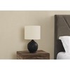 Monarch Specialties Lighting 17inchH Table Lamp Black Ceramic Ivory / Cream Shade Transitional - 2 of 4