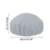 Unique Bargains Dustproof Fire pit stove Dust Cover 33.46"x33.46"x15.75" Gray 1 Pc - 4 of 4