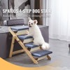 VEVOR Wooden Pet Steps and Ramp Combo, 2-in-1 Design, Foldable Access for Beds, Sofas, and Vehicles,4-Step Structure for Pets of Small to Large Size - 3 of 4