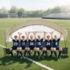 VEVOR Portable Folding Bench, 6 Seat Soccer Bench with Storage Pockets Cup Holders & Carrying Bag, Lightweight Sideline Seating with Sunshade, Black - 2 of 4