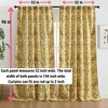 HLC.ME Florence Floral & Birds Back Tab Rod Pocket - Light Blocking Darkening Window Curtains, Set of 2 - 2 of 4