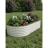 2PCS Galvanized Raised Garden Beds 4x2x2 FT, Beige, Self-Watering Metal Planters, Oval Decorative Raised Beds, Beige - 4 of 4