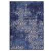 Vintage 8x10 Machine Washable Area Rug Non-Slip Non-Shedding Distressed Carpet Low Pile Indoor Foldable Printed Floral Rug for Living Room Bedroom - 2 of 4