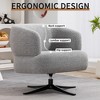 Dolonm 24.8-inch Linen Swivel Lounge Chair with Ottoman for Living Room, Study, Balcony - 3 of 4
