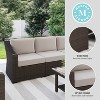 Martha Stewart Bedford Indoor-Outdoor Modular Patio Sofa in Rattan Wicker with All-Weather Cushions - 3 of 4