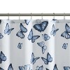 LunaLulinlk Butterfly 13 Piece Shower Curtain and Hook Set, 72 x 72, Blue - 3 of 4