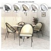 LeisureMod Upholstered Dining Chair in Vynil with Stainless Steel Legs, Urbane Collection - 4 of 4