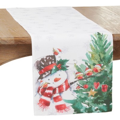 Saro Lifestyle Snowman Runner, 16"x70", Multi