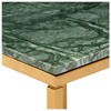 vidaXL Coffee Table Green 23.6"x23.6"x13.8" Real Stone with Marble Texture' - 3 of 4