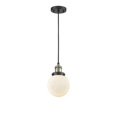 Beacon - 1 Light Cord Hung Mini Pendant In Industrial Style-9.5 Inches Tall and 6 Inches Wide