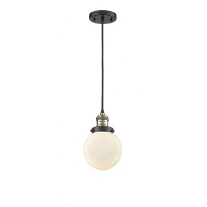 Beacon - 1 Light Cord Hung Mini Pendant In Industrial Style-9.5 Inches Tall and 6 Inches Wide - 1 of 1
