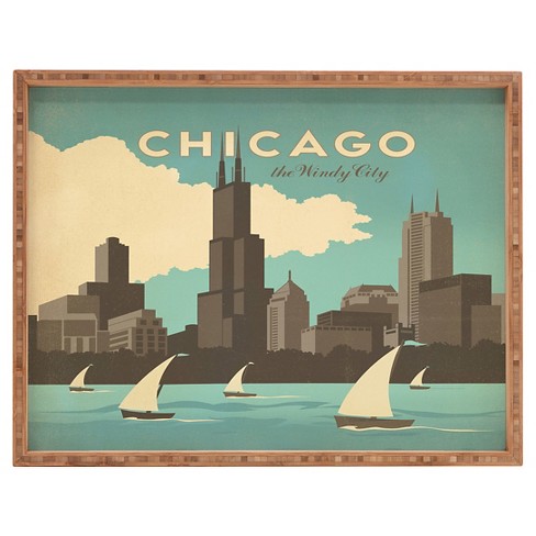 Anderson Design Group Chicago Rectangle Tray - Green - Deny Designs ...