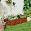 Resenkos Patio Planting Bed, Raised Garden Bed,2 Piece Galvanized Raised Garden Bed, 2' x 2' x 1' Metal Planter Box, Brown - 3 of 4