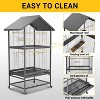 167cm Extra Large Parrot Cage, Spacious Flight Habitat for Cockatiels & Budgies, Includes Perches, Feeders & Rolling Stand - 4 of 4