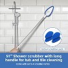 Attop Shower Bathtub Tub Tile Scrubber Cleaning Brush with 51'' Handle, 5 Non-Scratch Scouring Pads, Adjustable Long Handled Scrub Brush - 4 of 4