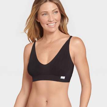 Jockey Women's Organic Cotton Stretch Triangle Bralette M Black : Target