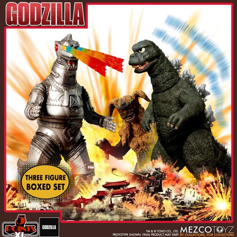 Mezco Toyz Godzilla vs Mechagodzilla (1974) 5 Point XL Figure Set, 2 of 10