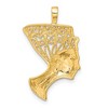 Black Bow Jewelry 14k Yellow Gold Filigree Egyptian Nefertiti Pendant - 3 of 4