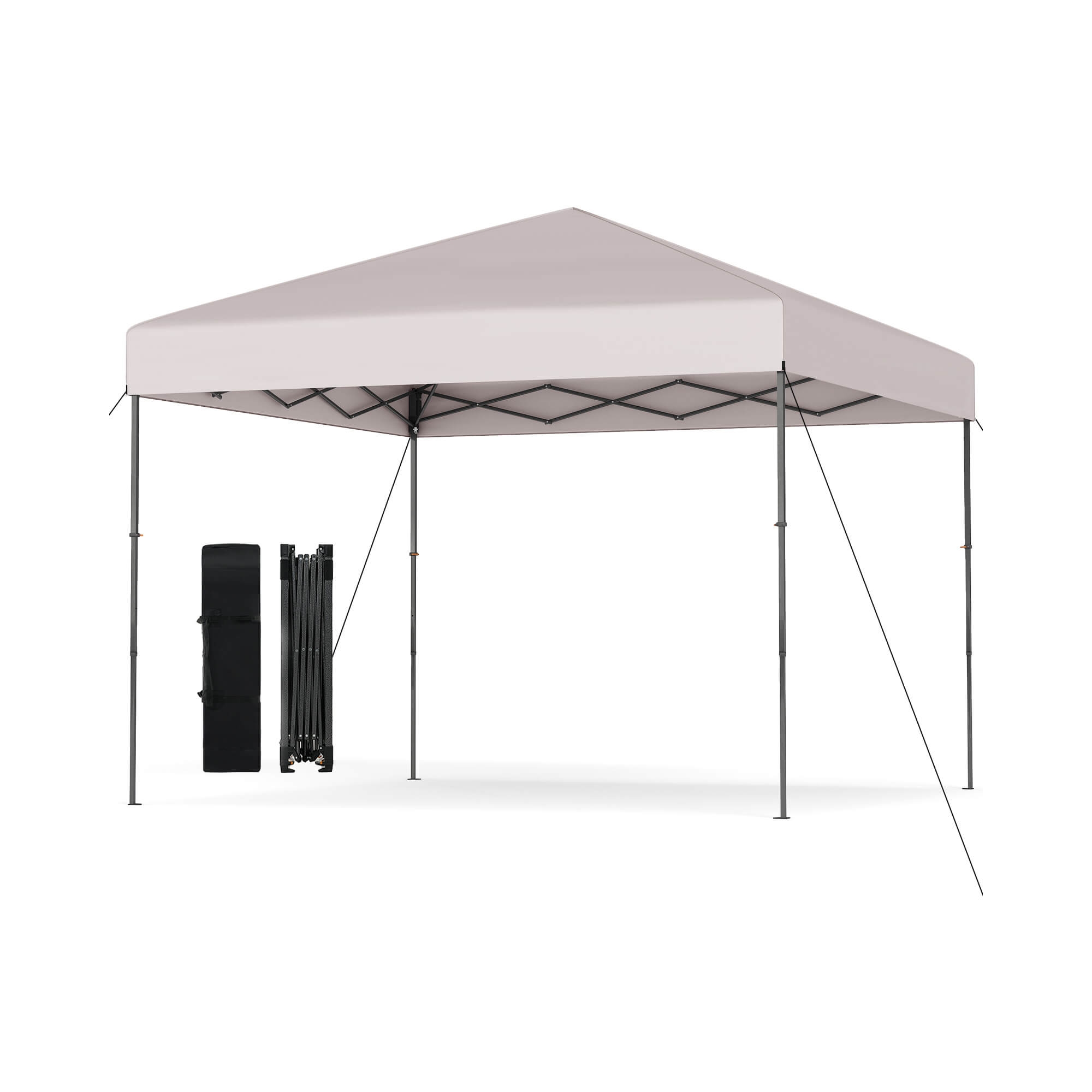 Costway 10 X 10 FT Pop up Canopy Tent with Portable Carrying Bag 8 Stakes 4 Wind Ropes