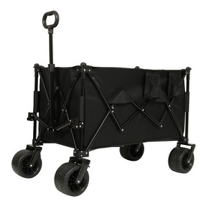 BEAFUP Heavy-Duty All-Terrain Folding Utility Wagon Cart with 480lbs Capacity,Large Beach Wheels & Adjustable Handle for Camping,Beach,Outdoor - 1 of 4