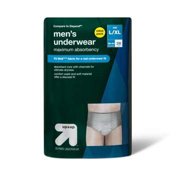 Prevail Men's Daily Underwear Adult Underwear XL Heavy Absorbency