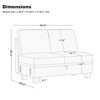 Belffin 45.6 Chenille Loveseat Module - 2-Seater Modular with Hidden Storage & Tool-Free Connectivity - 2 of 4