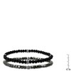 Steeltime mens black and gray beaded bracelet set - 3 of 3
