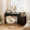 Aheaplus Home Office Desk with 5 Drawers, Reversible Computer Desk with Power Outlet,Corner Writing Desk with File Cabinet - 2 of 4
