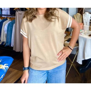 Women's Silky Dolman Crew Neck Sweater Tee - Q2 - 1 of 1