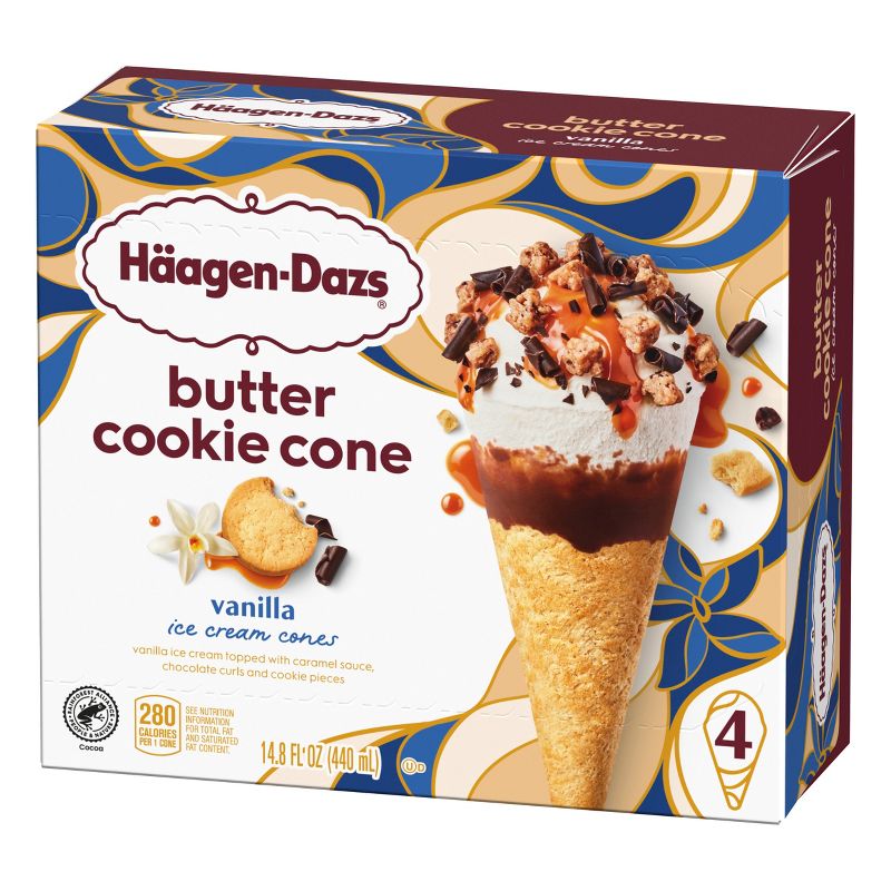 Haagen-Dazs Frozen Vanilla Cookie Cone - 4ct/14.8oz, 4 of 10